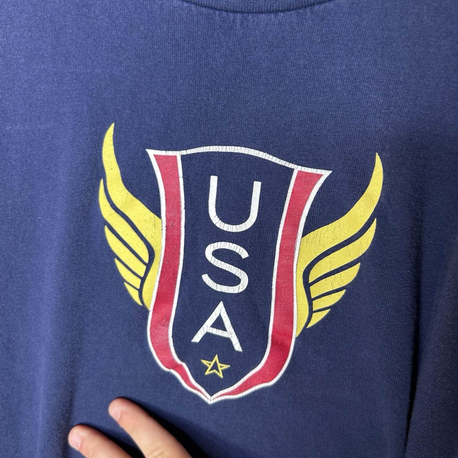 Vintage Nike Silver Tag USA Track & Field USATF Long Sleeve T-Shirt Men’s Large gallery