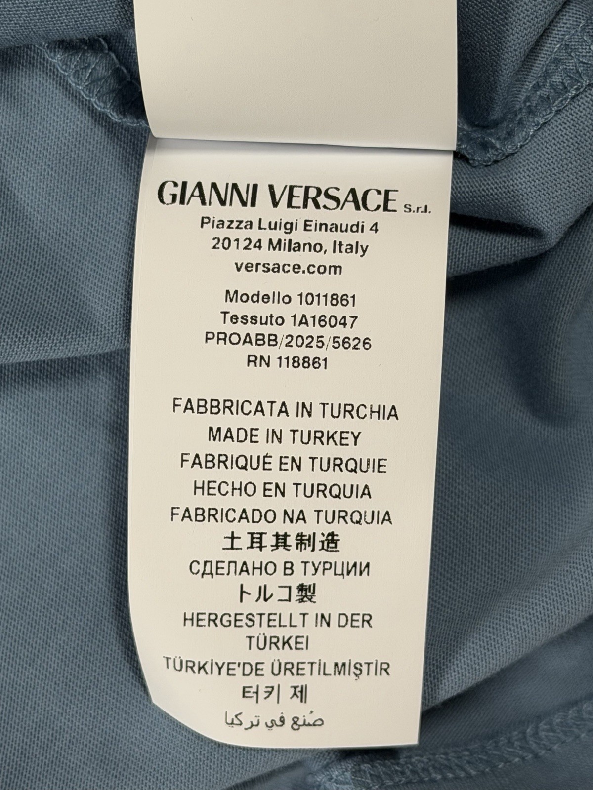 Versace Medusa Light Blue Jersey Short Sleeve T-Shirt Men’s Size 3XL Authentic gallery