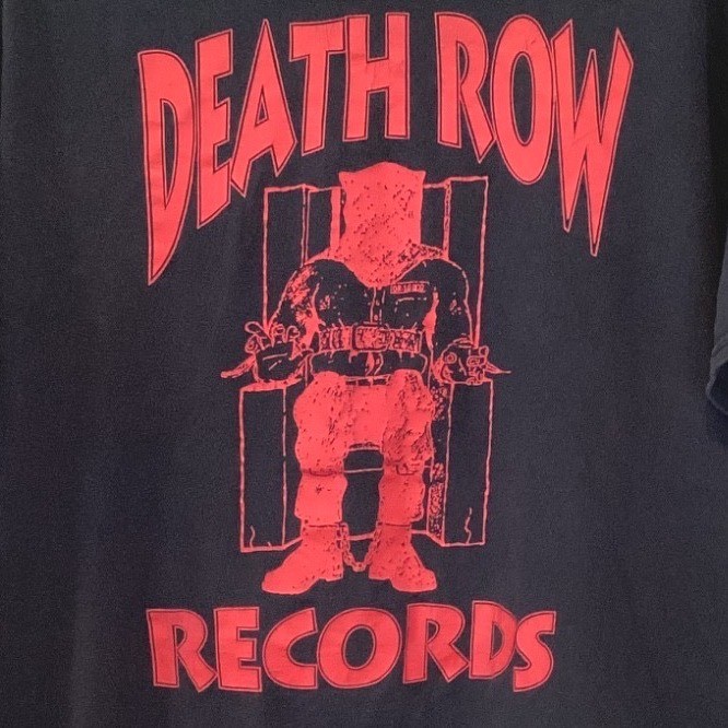 Death Row Records T-Shirt Mens XL Black Red Graphic Logo Hip Hop Rap Tee gallery