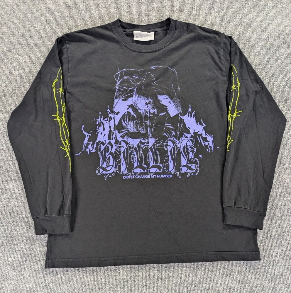 Billie Eilish Didn’t Change My Number Long Sleeve T-shirt Unisex Medium Black