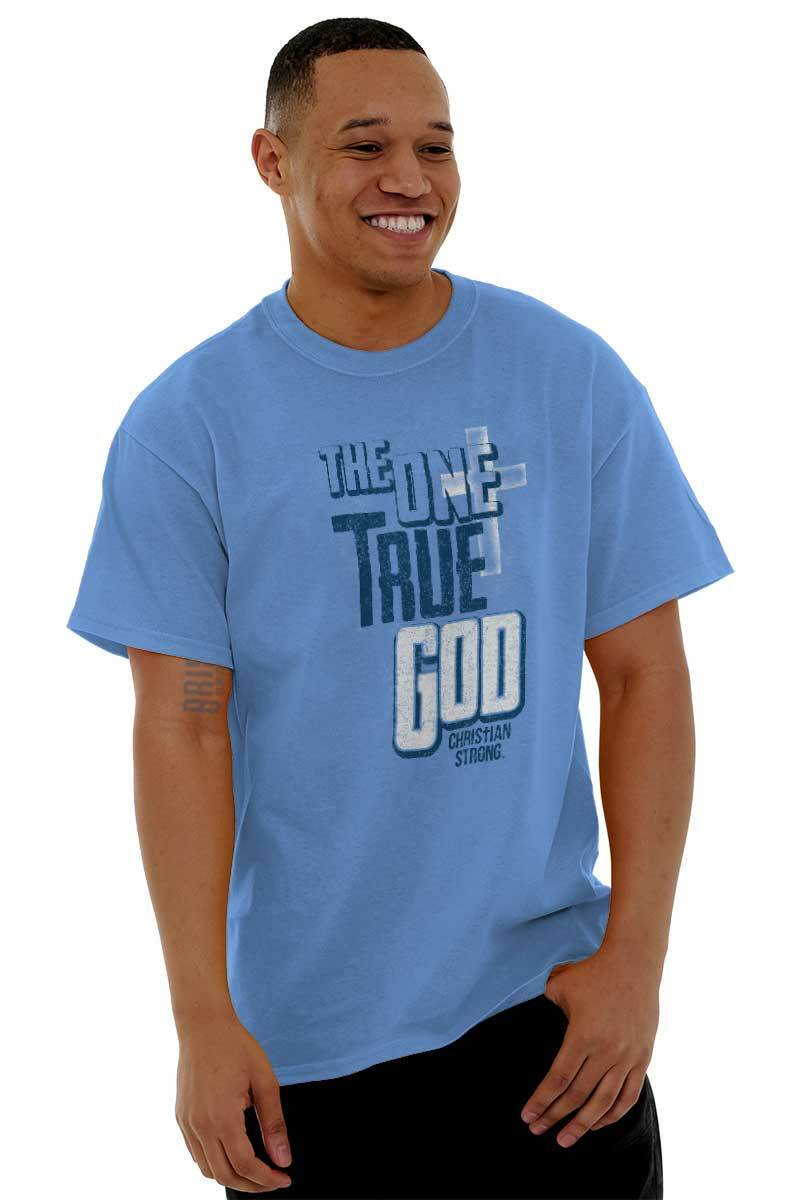 One True God Christian Cross Jesus Religious Womens or Mens Crewneck T Shirt Tee gallery