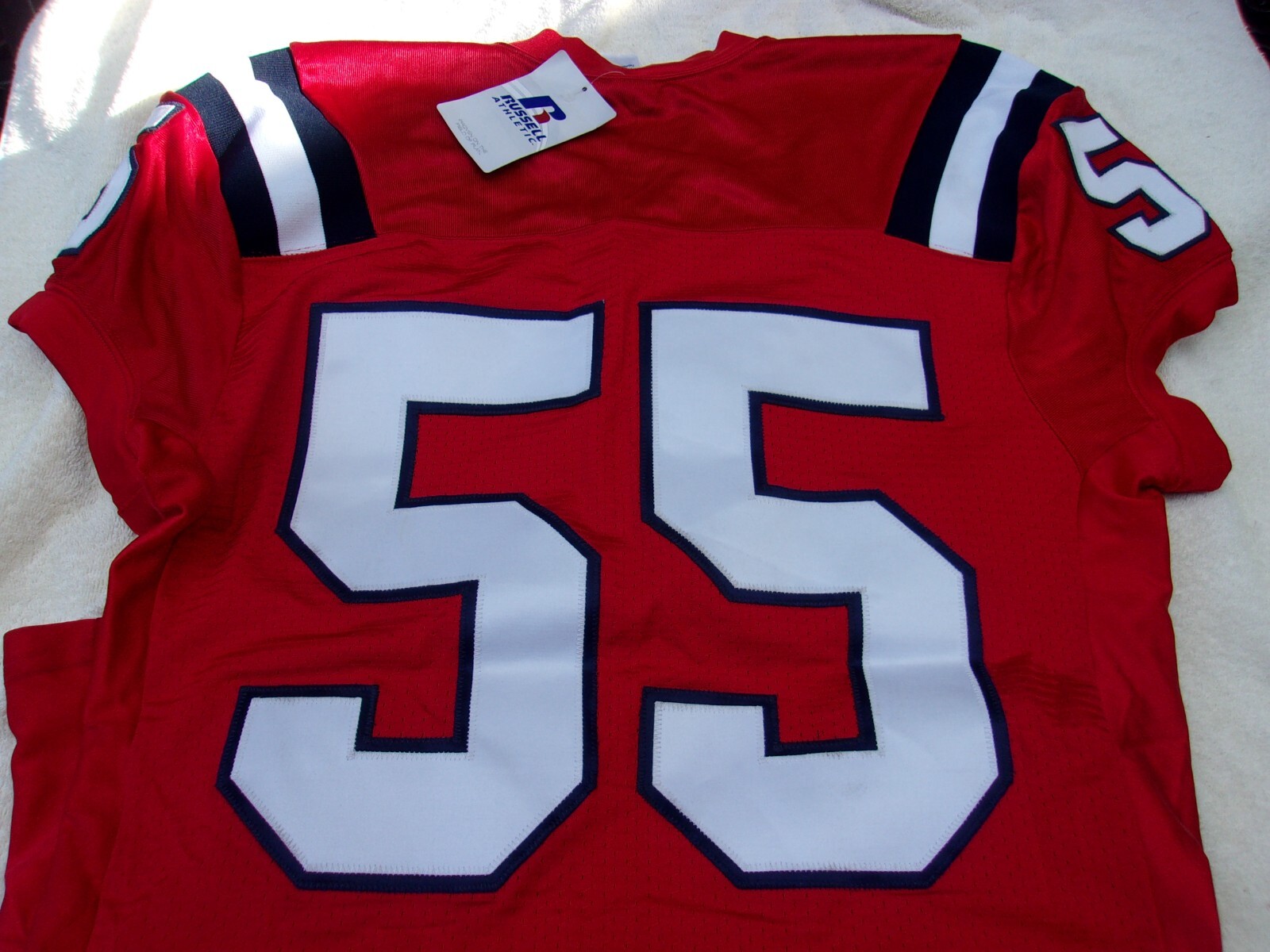 NWOT Russell game cut football jersey, nylon blend, mens XL, teams, colors, long gallery