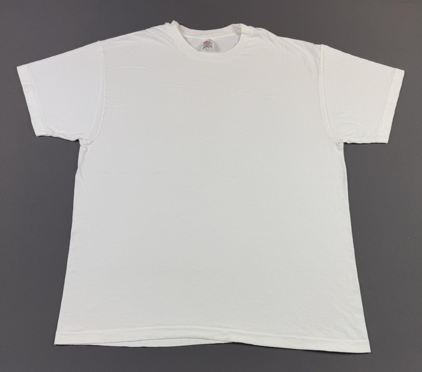 Rare Vintage 90s Hanes Blank White Shirt XL Single Stitch Essential Classic Tee