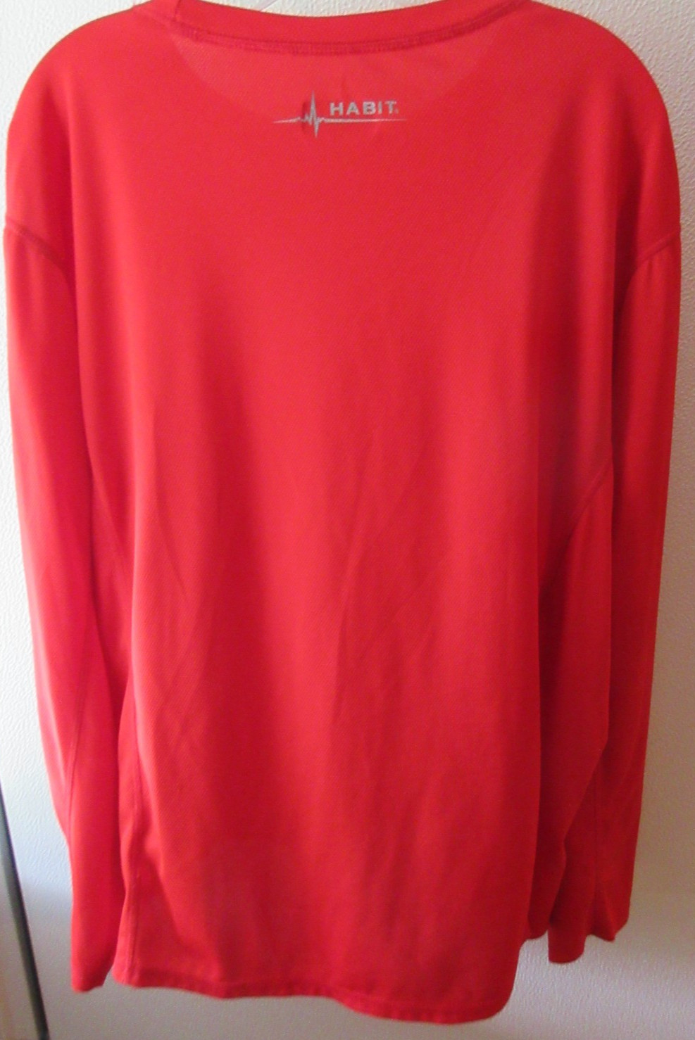 Mens HABIT Red Goji Berry 2XL Crew Neck Long Sleeve T Shirt Pullover Activewear gallery