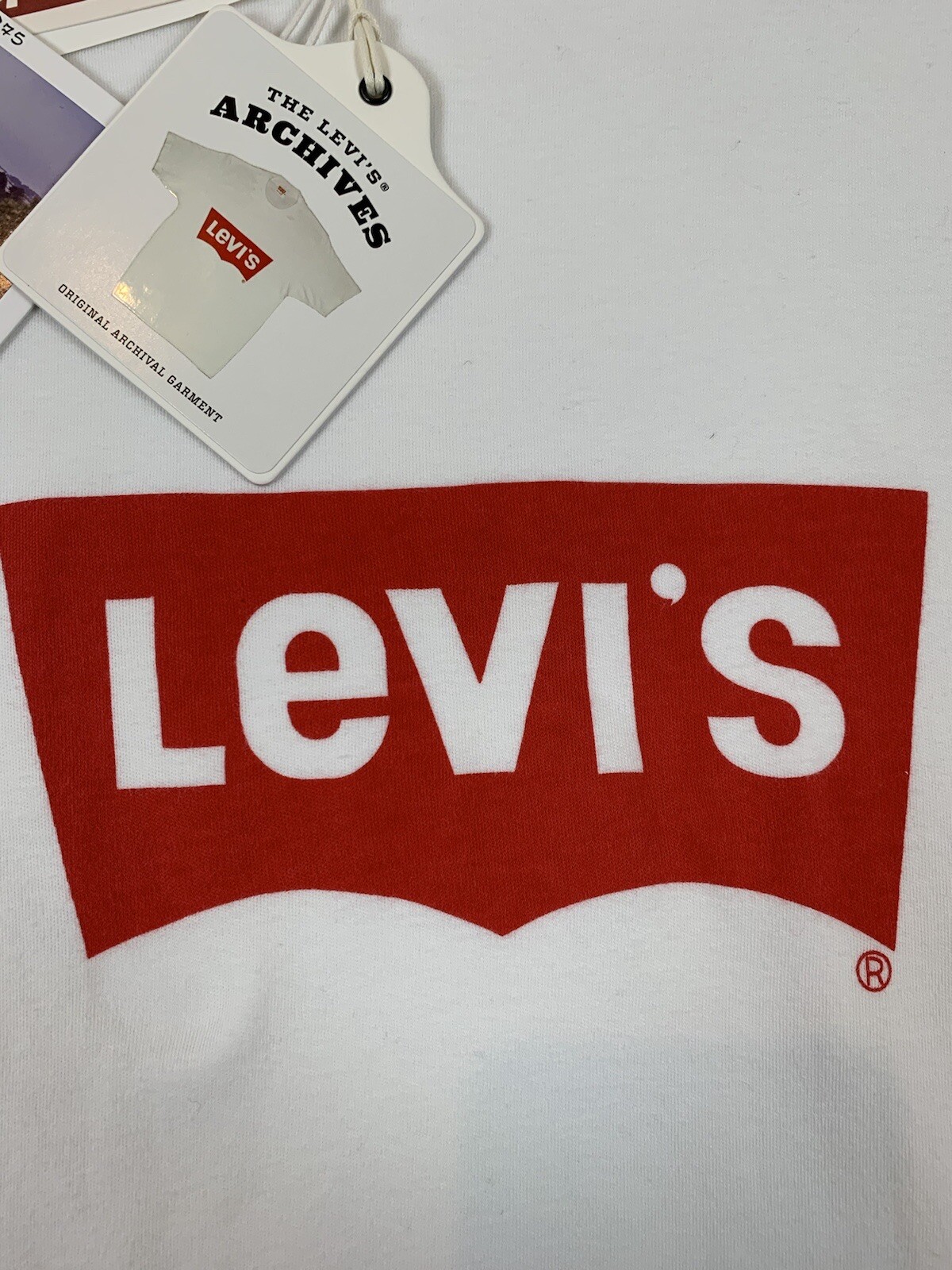 LEVIS VINTAGE CLOTHING LVC LOGO 70’S T-SHIRT WHITE XL NWT gallery