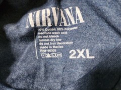 Nirvana Mens 2XL Officially Licensed Kurt Cobain Smiley Face Retro Rock T-Shirt