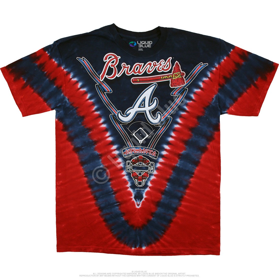 Atlanta Braves V Tie-Dye T-Shirt — Grateful Dead Collab Style Officially License gallery