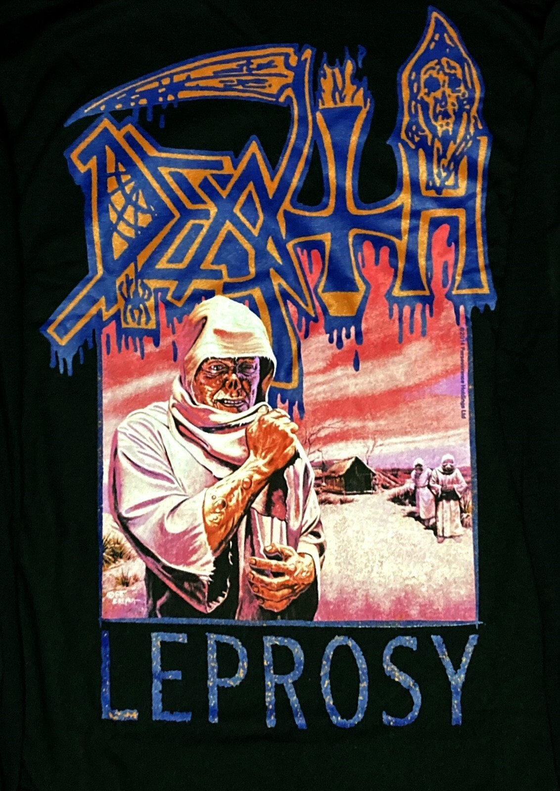 DEATH cd cvr LEPROSY Official SHIRT XL New human symbolic individual scream gore gallery