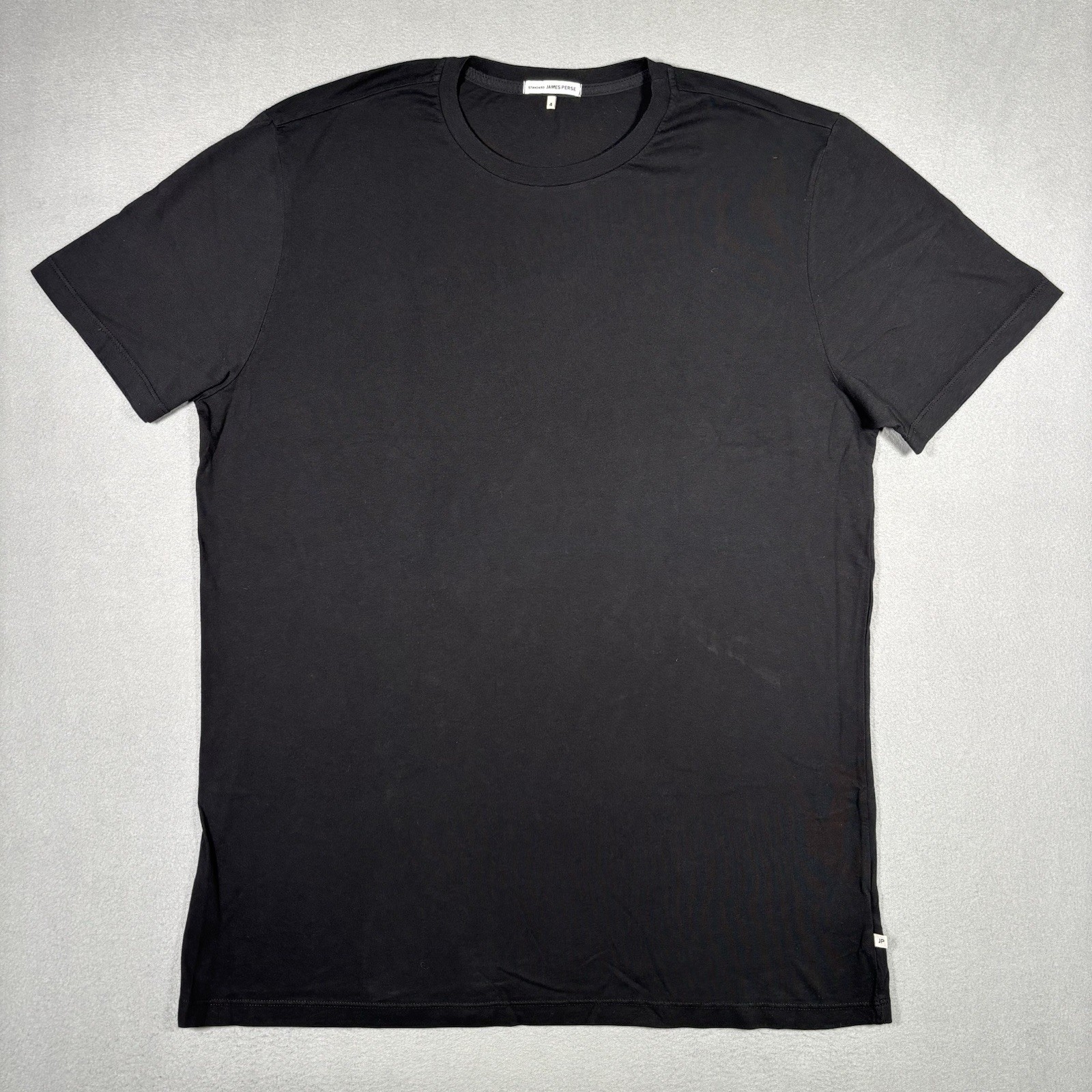James Perse Lightweight Jersey Tee Shirt Mens 4 XL Black Faded Old Money gallery