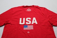 Gearbox Men’s Short Sleeve Lightweight Liberty Cotton T-Shirt WR4 Red Large