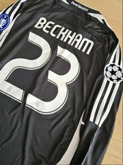 David Beckham #23 Real Madrid jersey 2006/2007 Long Sleeve Black Retro