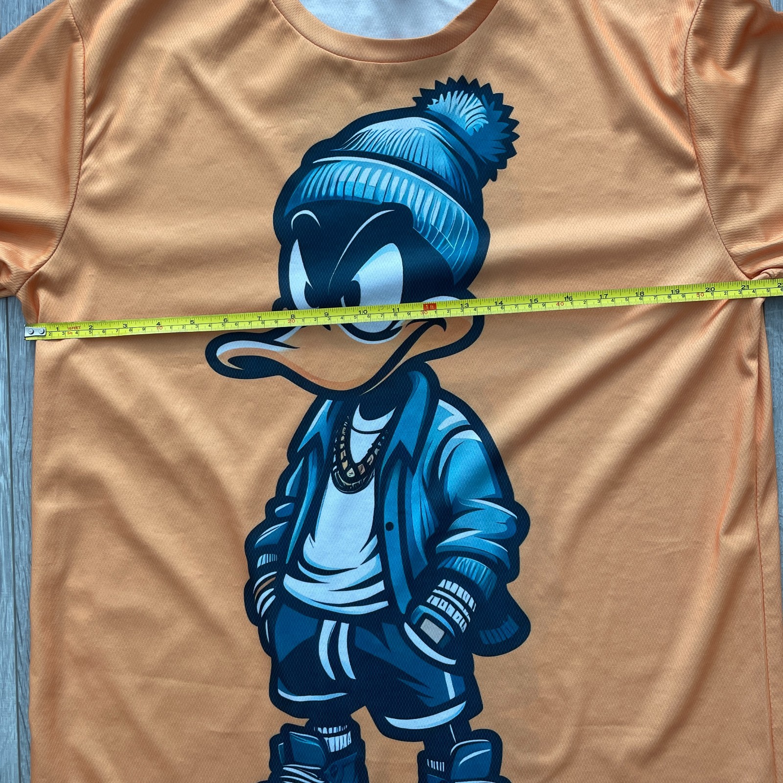 Duck T Shirt Mens XL Orange Cartoon Character Graphic Streetwear Tee Crew Neck gallery