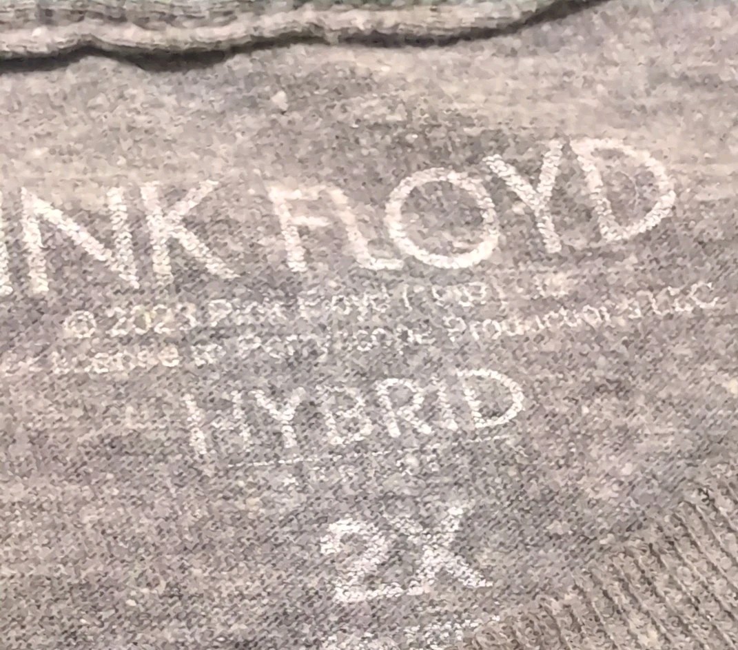 Pink Floyd Dark Side Of The Moon Grey T-Shirt Mens 2X gallery
