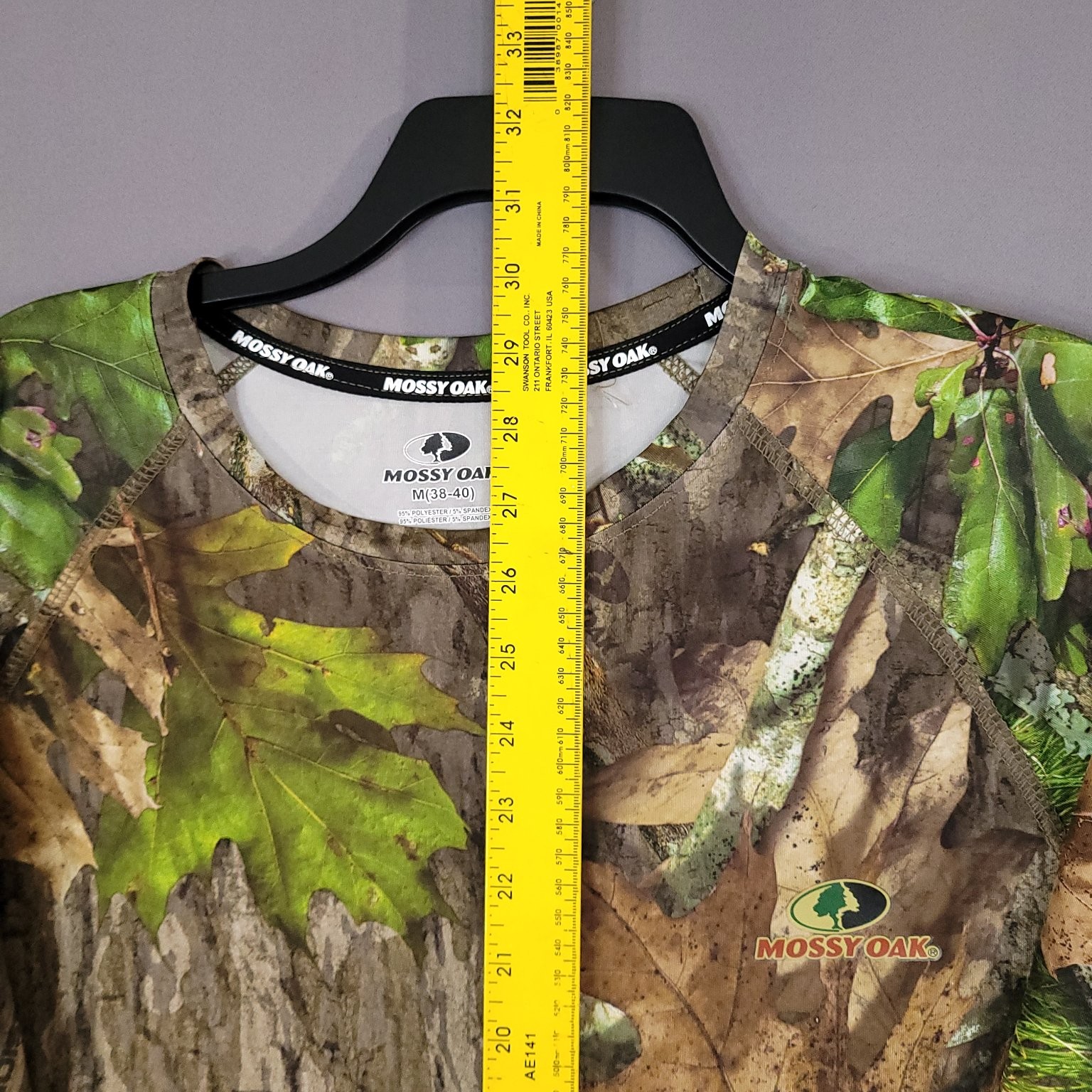 Mossy Oak Men's T-Shirt M (38-40) Camo Polyester Spandex Moisture-Wicking gallery