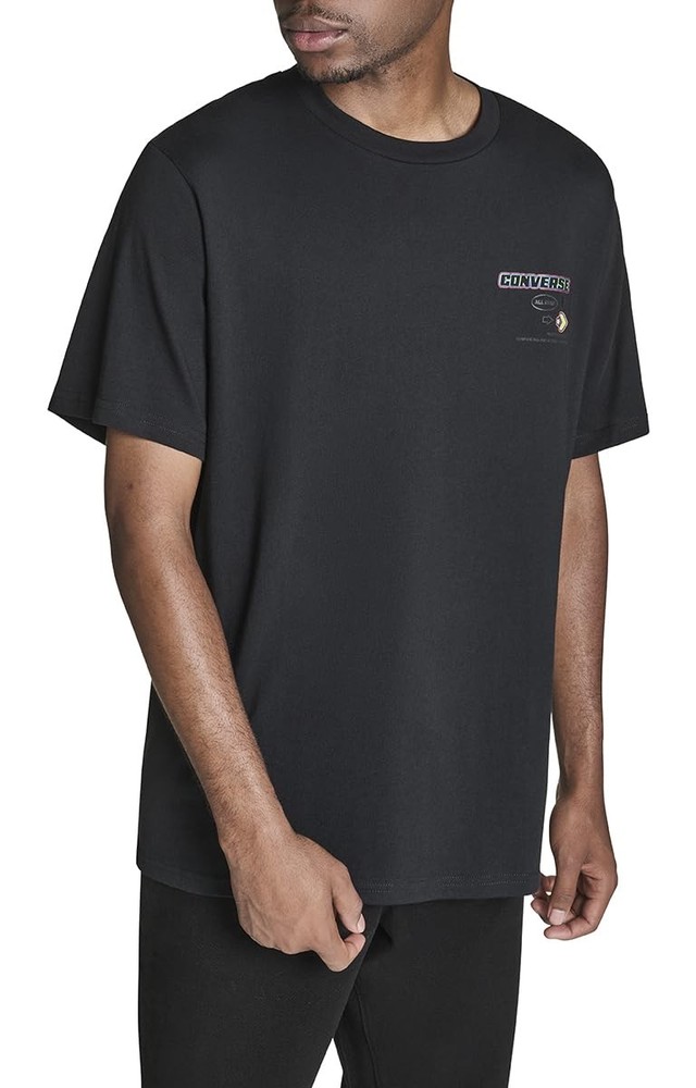 Men’s Small Star Chevron Logo Tee, Black, XXL