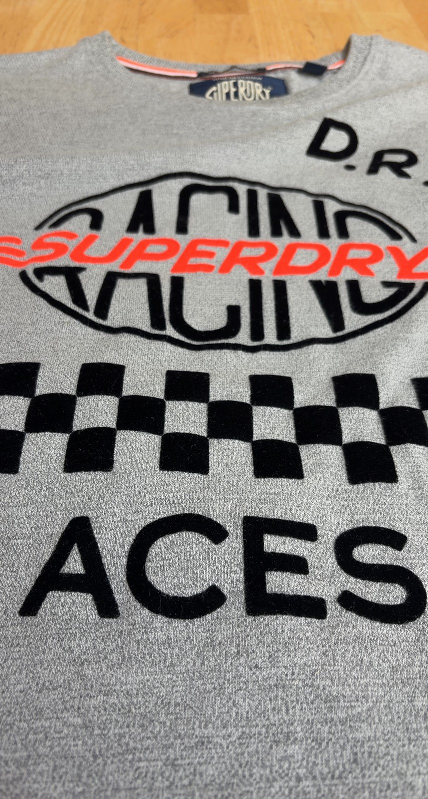 Superdry The Vintage Racing Tee Grey Size L gallery