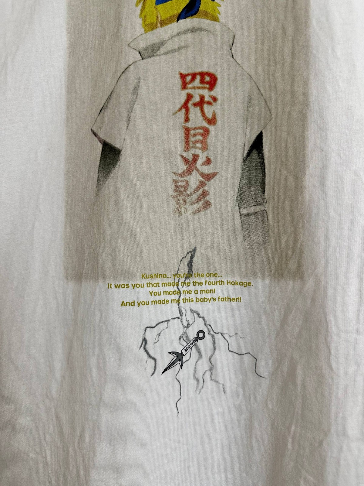 Minato Namikaze Naruto Vintage T Shirt Akatsuki Itachi Anime Mens Size L Uniqlo gallery
