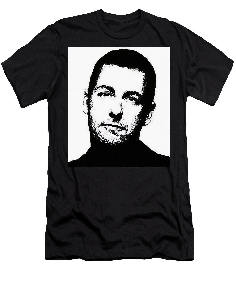 NEW Adam Sandler Headshot Black & White Photo T-Shirt LG Bella + Canvas