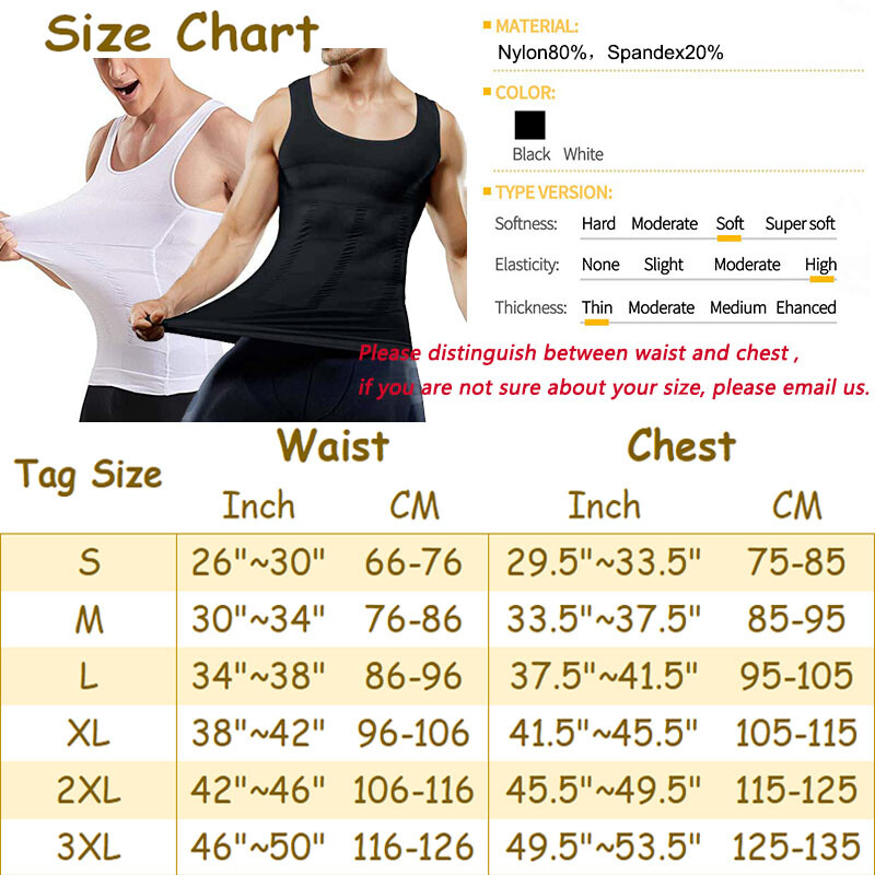 Men's Shaper Cooling T-Shirt Compression Tummy Vest Underwear Slimming Tank Tops gallery