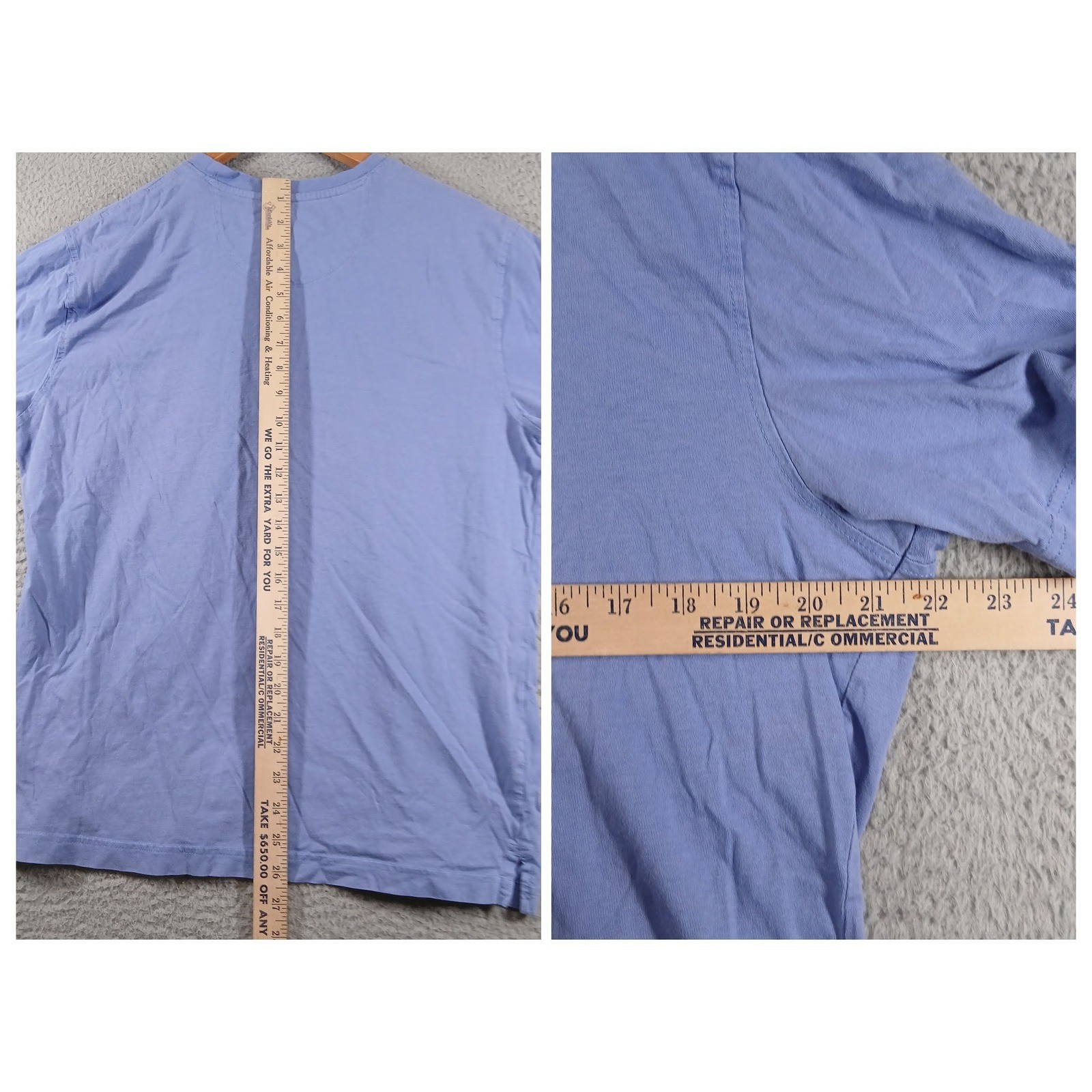 Greg Norman Short Sleeve Graphic Tee Shark Logo Cotton Shirt Size M Periwinkle gallery