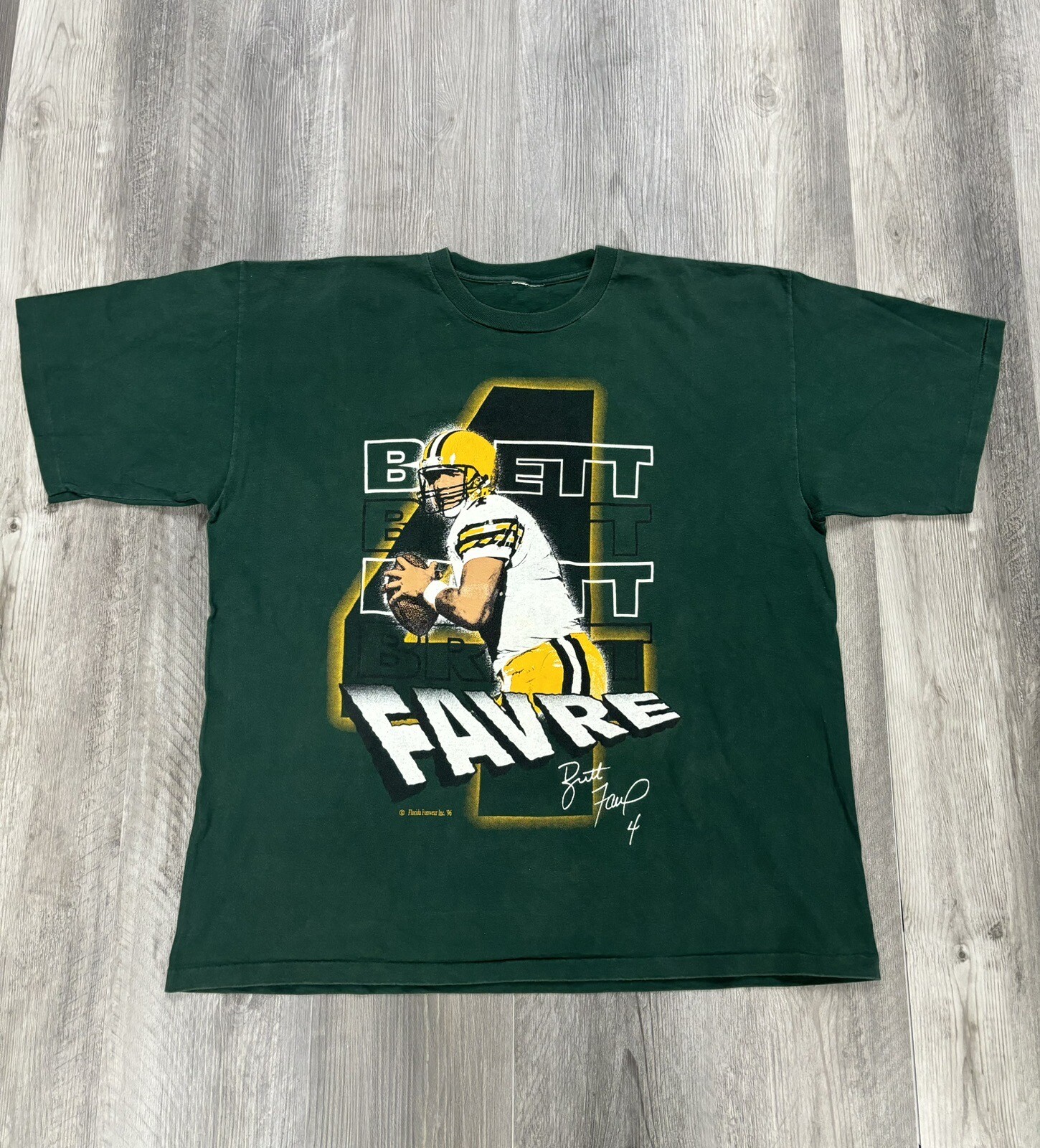 Vtg 1996 Brett Farve MVP Season Green Bay Packers T Shirt Men’s Size 2XL Boxy