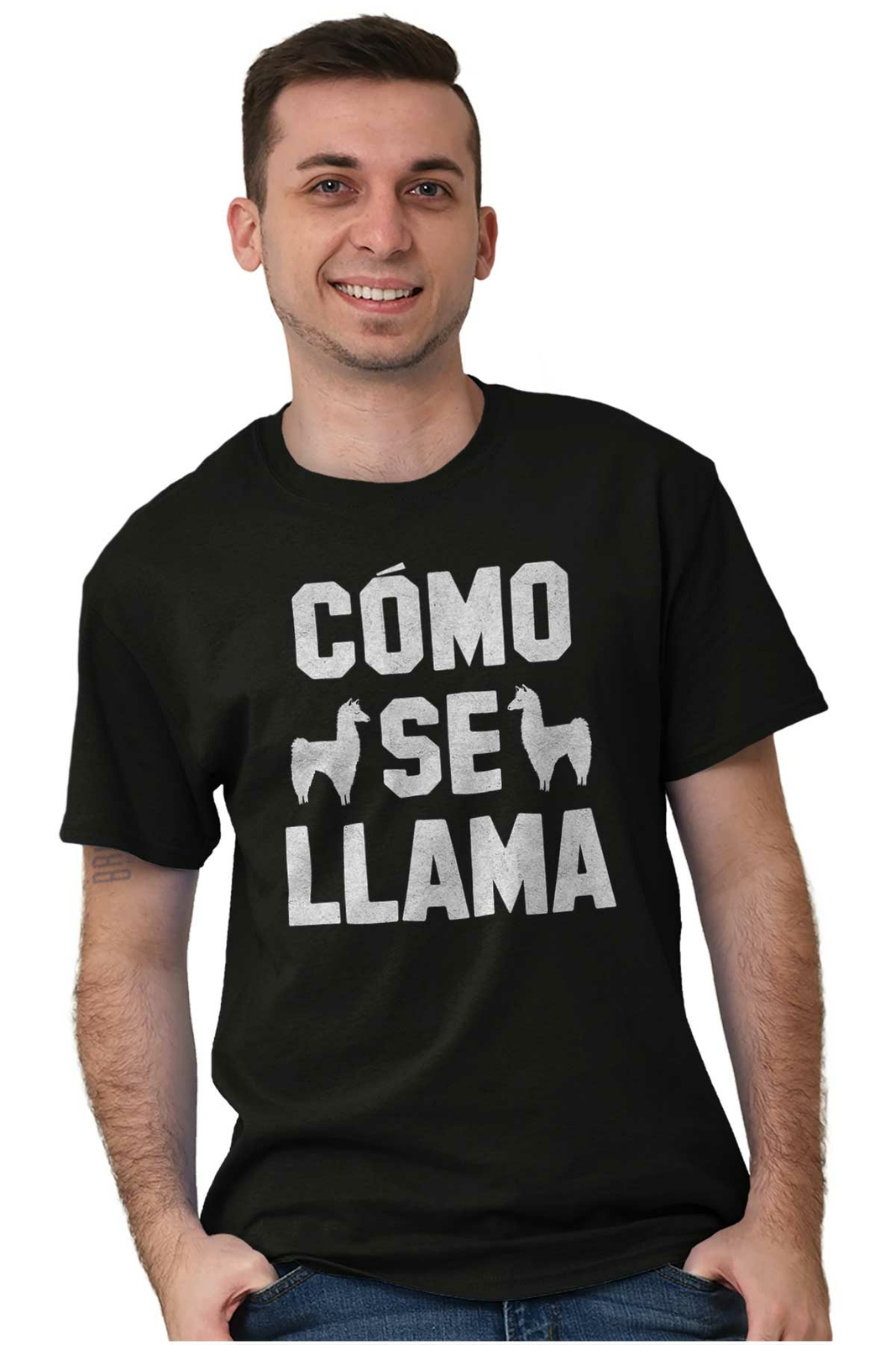 Como Se Llama Alpaca Spanish Animal Funny Womens or Mens Crewneck T Shirt Tee gallery