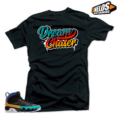Shirt Match Jordan 9 Dream It Do It sneakers -Dream Chaser Black Tee