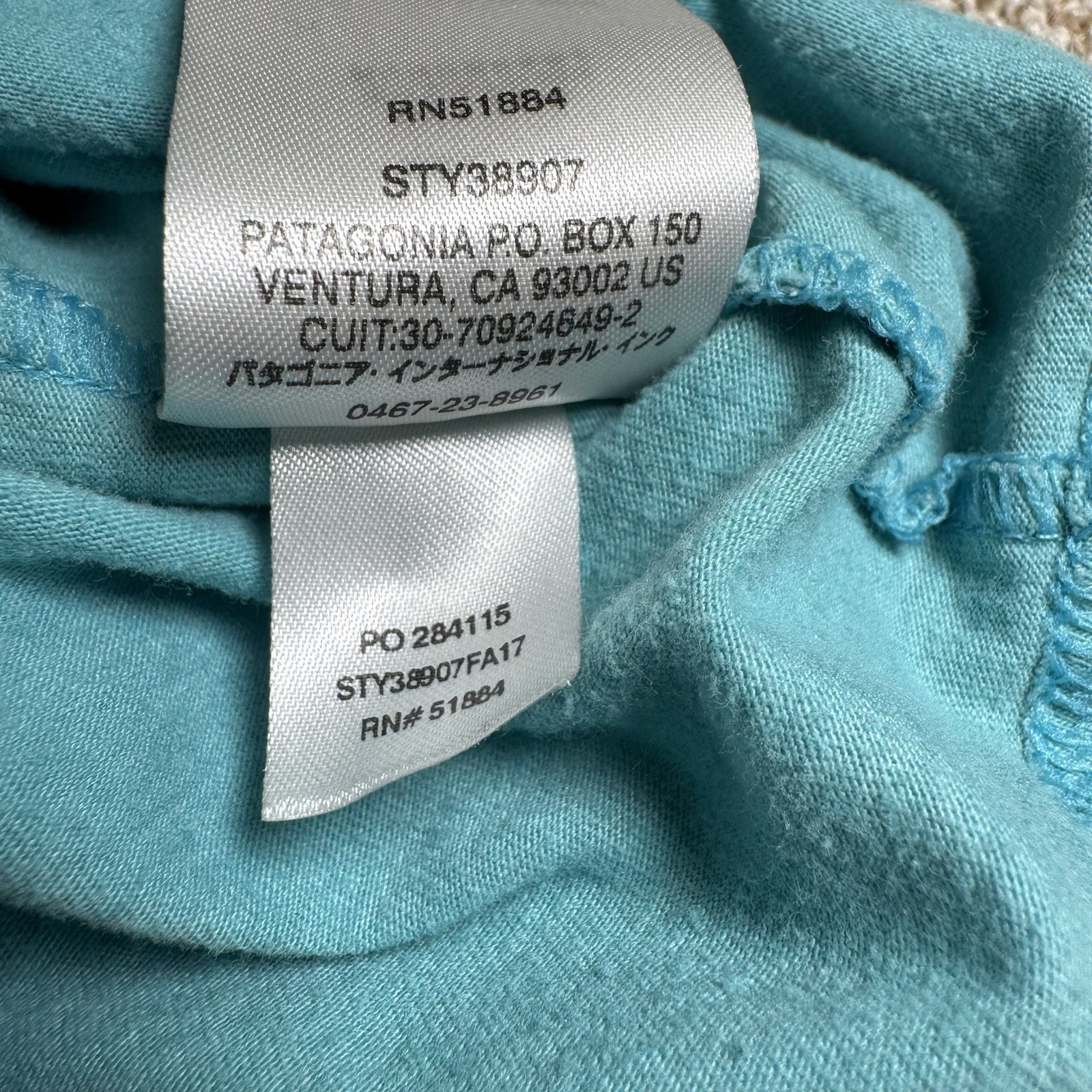 Patagonia Short Sleeve Mens Size L Blue Teal Ventura CA Graphic Cotton T Shirt gallery