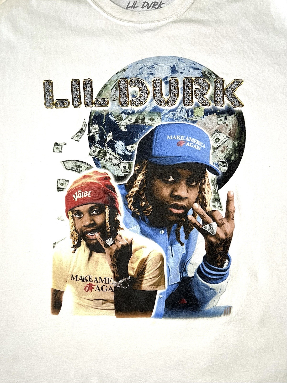 LIL DURK Make America OTF Again Rap Tee Adult Hip-Hop Graphic 2XL 25” X 29” gallery