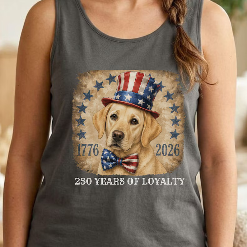 Yellow Lab Patriotic Tank Top gallery
