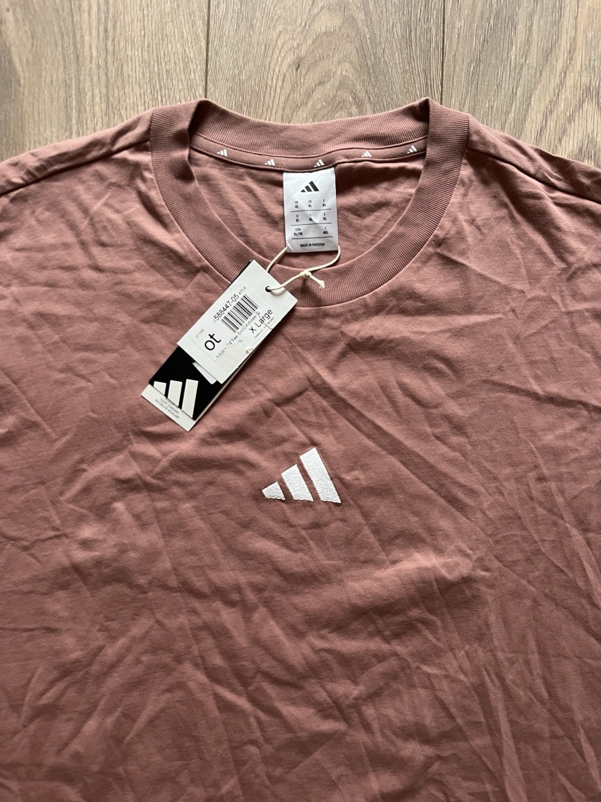 Adidas Graphic Logo Cotton Regular Fit T-Shirt Mens XL Warm Clay £20 RRP BNWT gallery