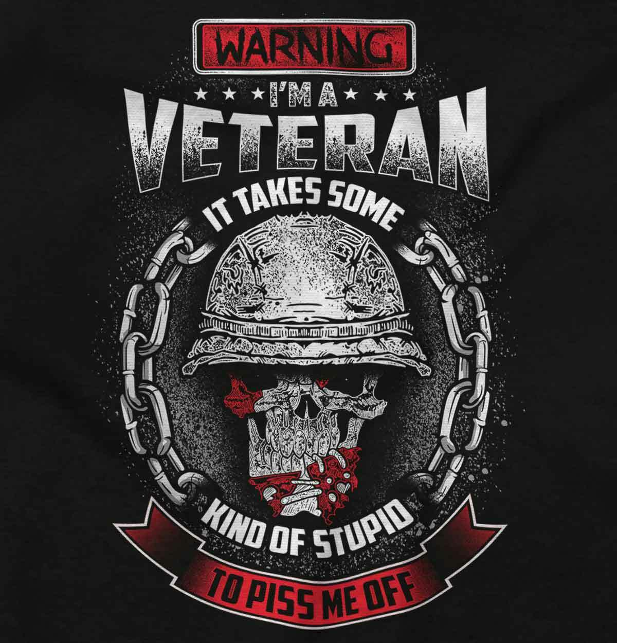 Army Military Skull Veteran Attitude Gift Mens Casual Crewneck T Shirts Tees gallery