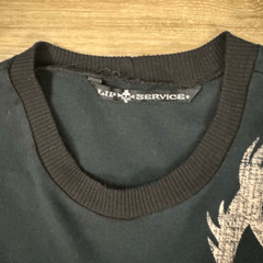 Lip Service Men’s L Vampire Skull Graphice Long Sleeve Tee Black Goth Punk Rock