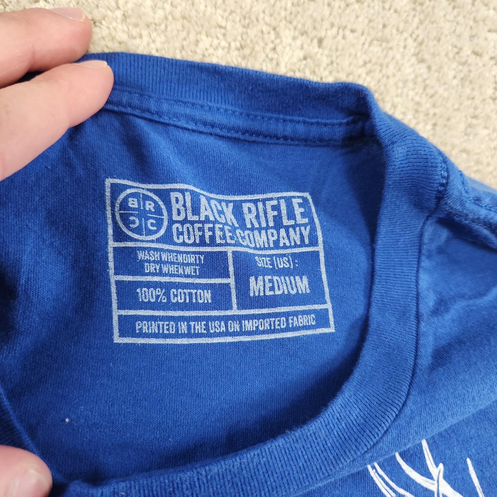 Black Rifle Coffee Company Shirt Men Medium Stretch Quick Dry Tactical USA Blue gallery