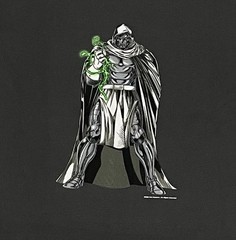 Whitegold Industries – God Doom CC Vintage Black L Screen Print Double Sided Tee