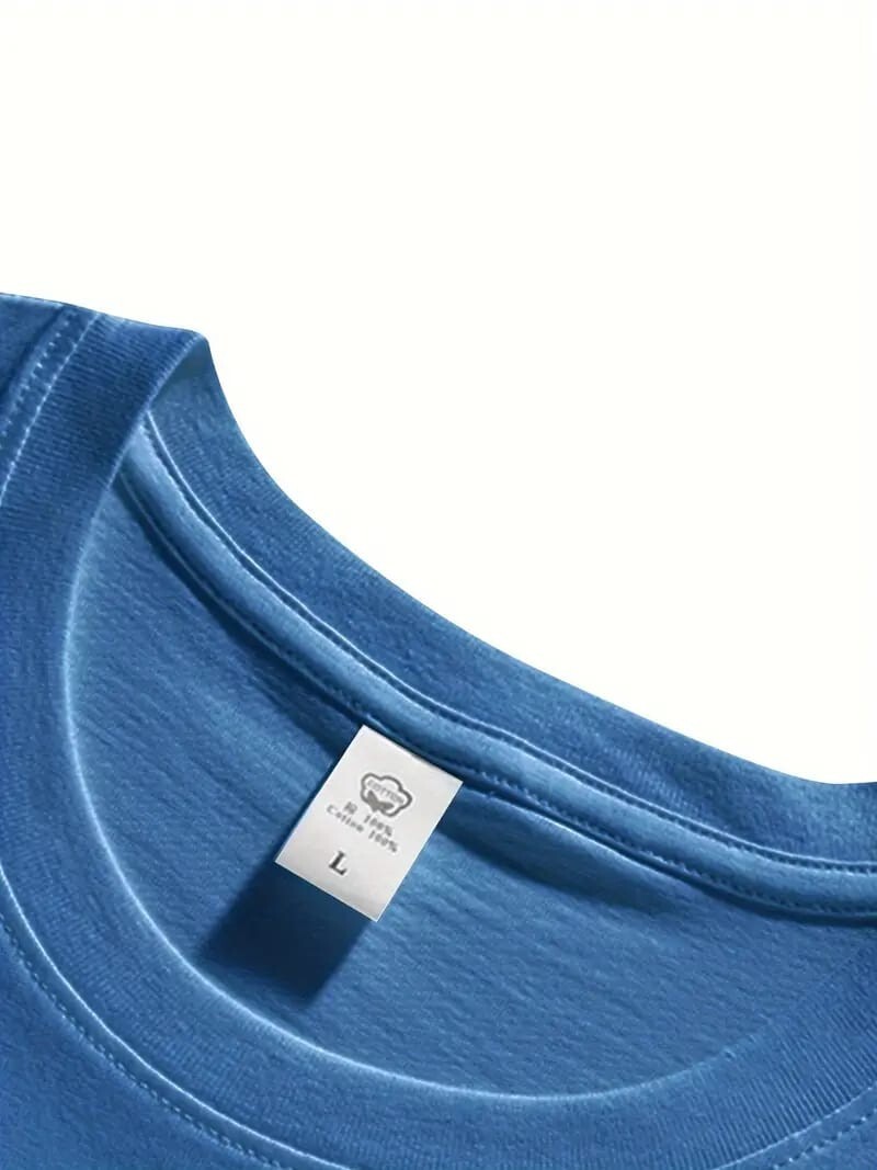 Men's Classic Solid Plain Cotton Round Hem Scallop Essentials Tshirt S-2XL gallery
