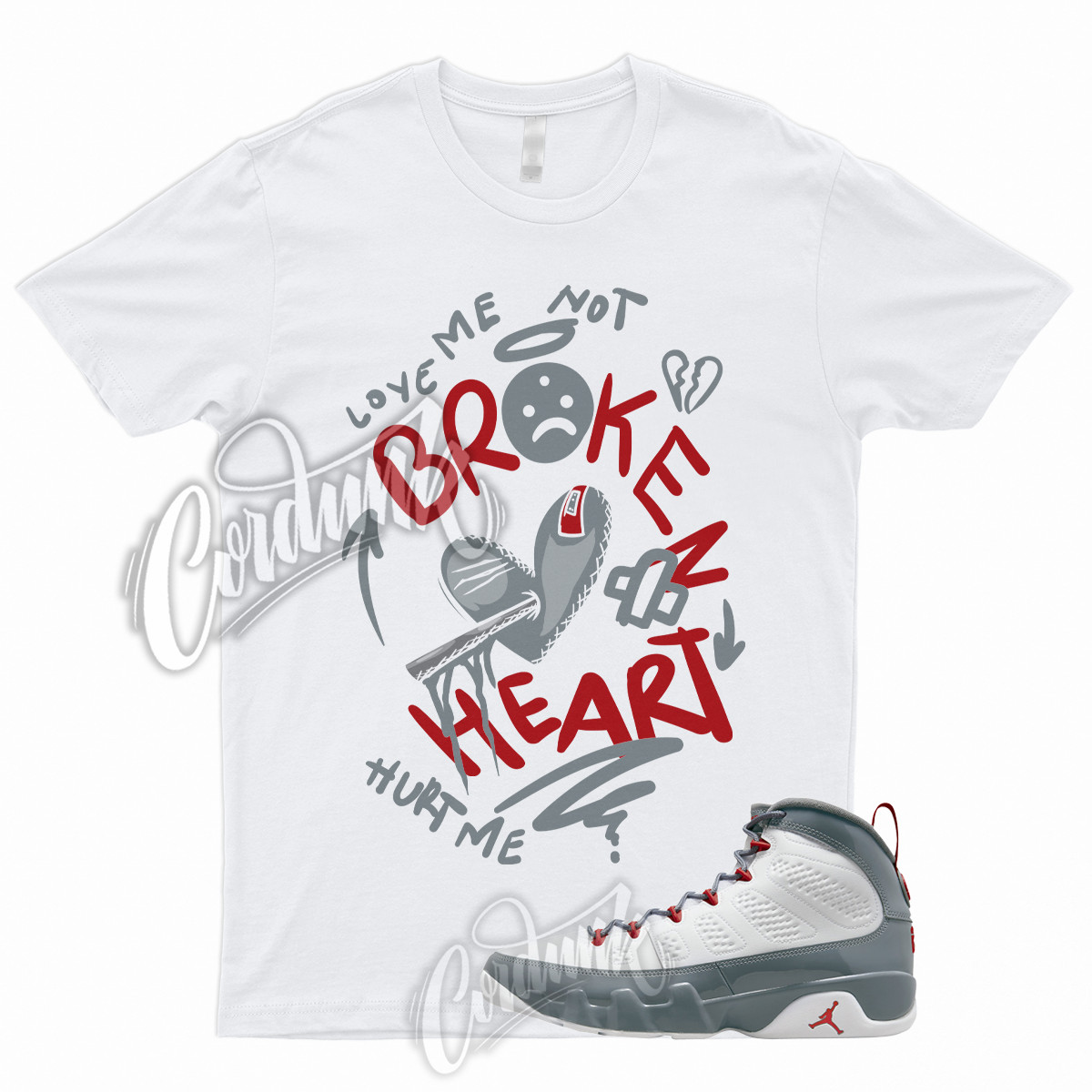 BROKEN Shirt for 9 Fire Red Cool Grey Flint 13 Light Smoke Gym Shadow Particle 1 gallery