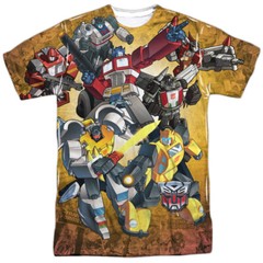The Transformers Autobots Decepticons Licensed Sublimation Adult T-Shirt