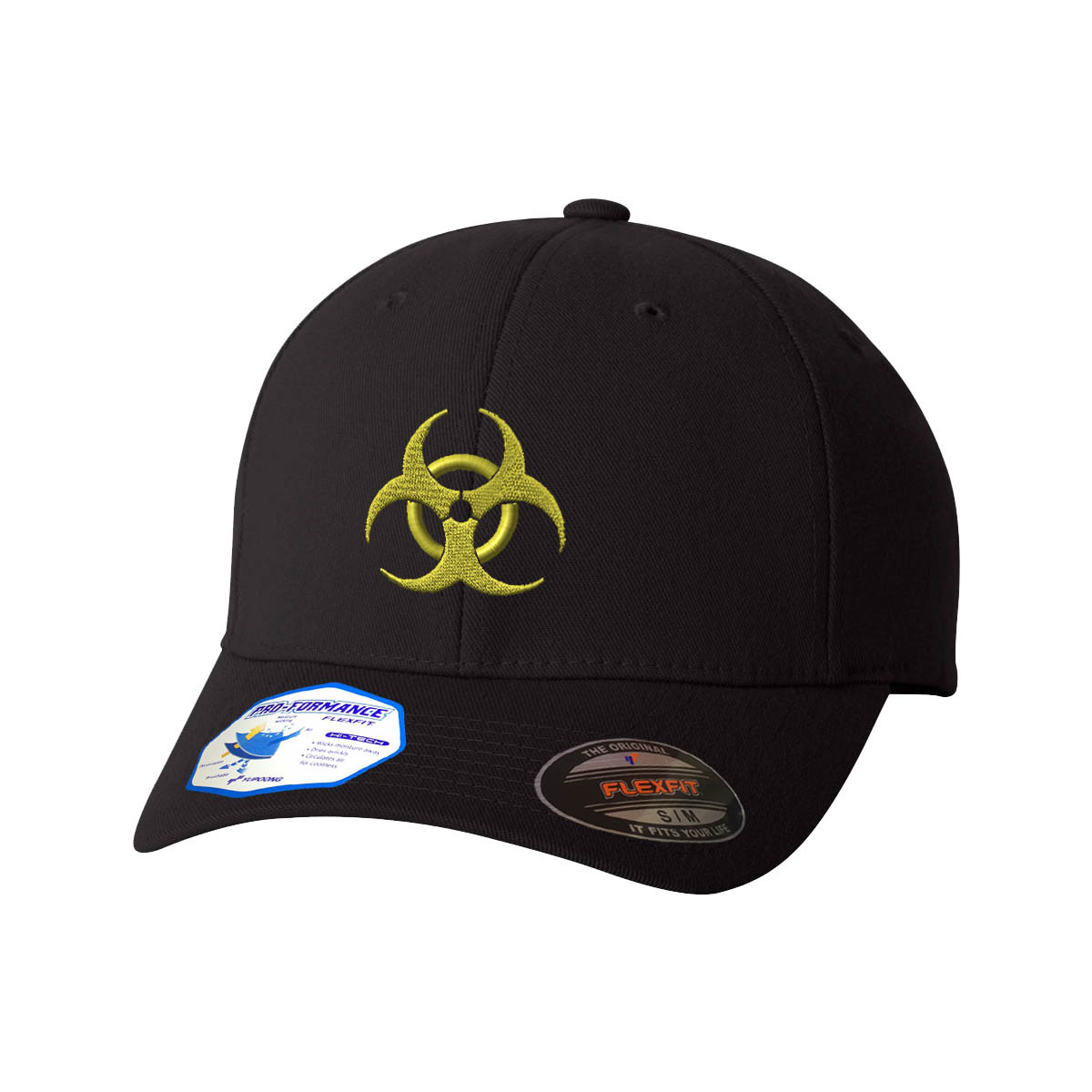 Flexfit Hats for Men & Women Bio Hazard Embroidery Dad Hat Baseball Cap gallery