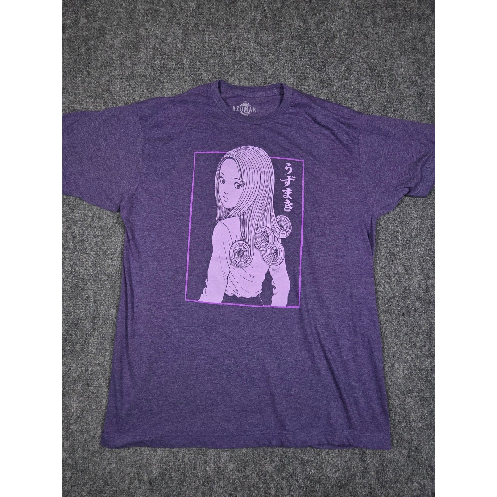 Ripple Junction Uzumaki T Shirt Mens XL Purple Junji Ito Anime Horror Manga Tee