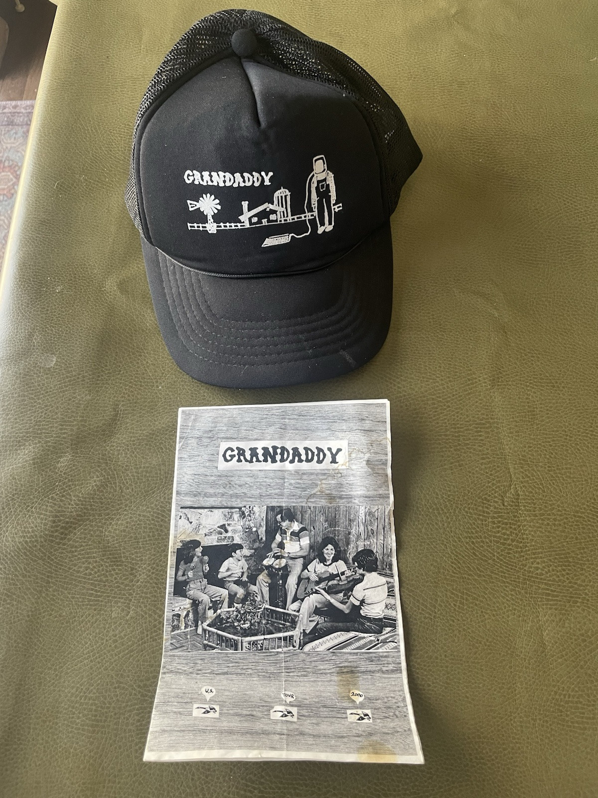 Grandaddy Bundle- Vintage Band TeeShirt, Trucker Hat, Newsletter, Bottle Opener gallery