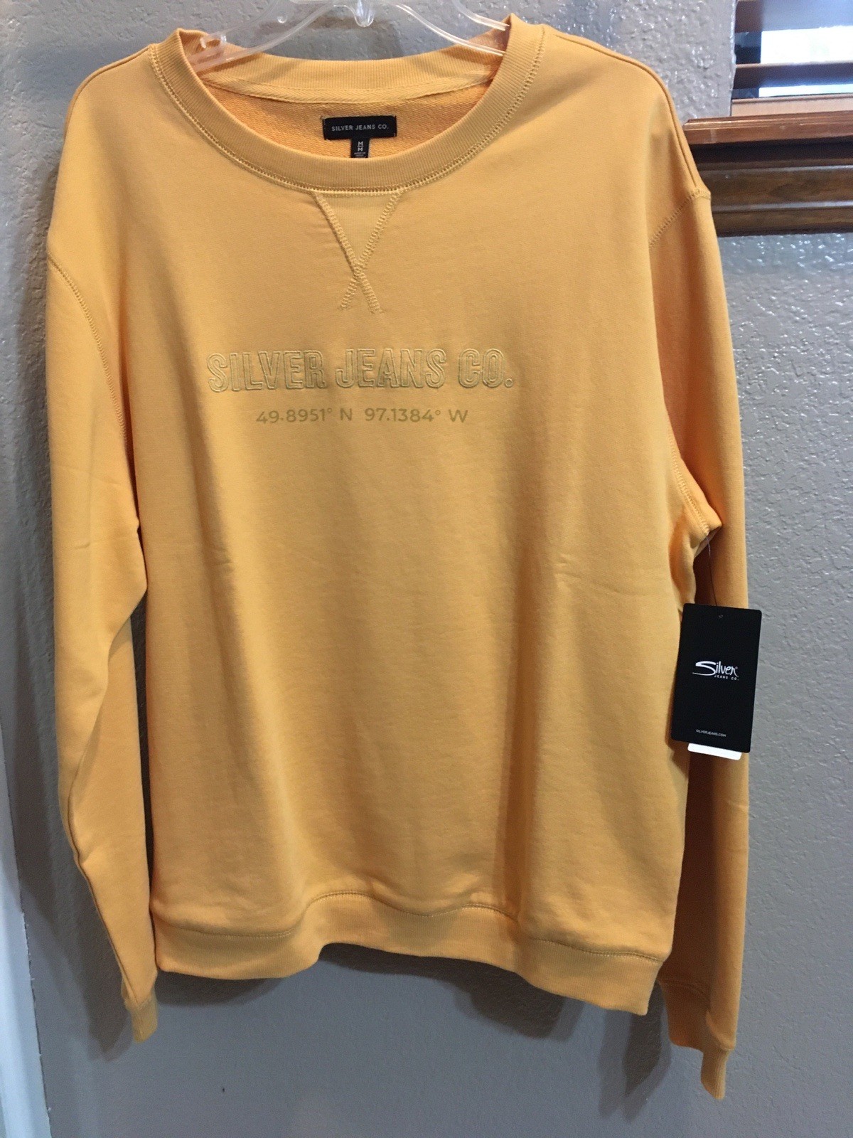 Silver Jean Co MENS Sweat Shirt Med NWT Honey Color