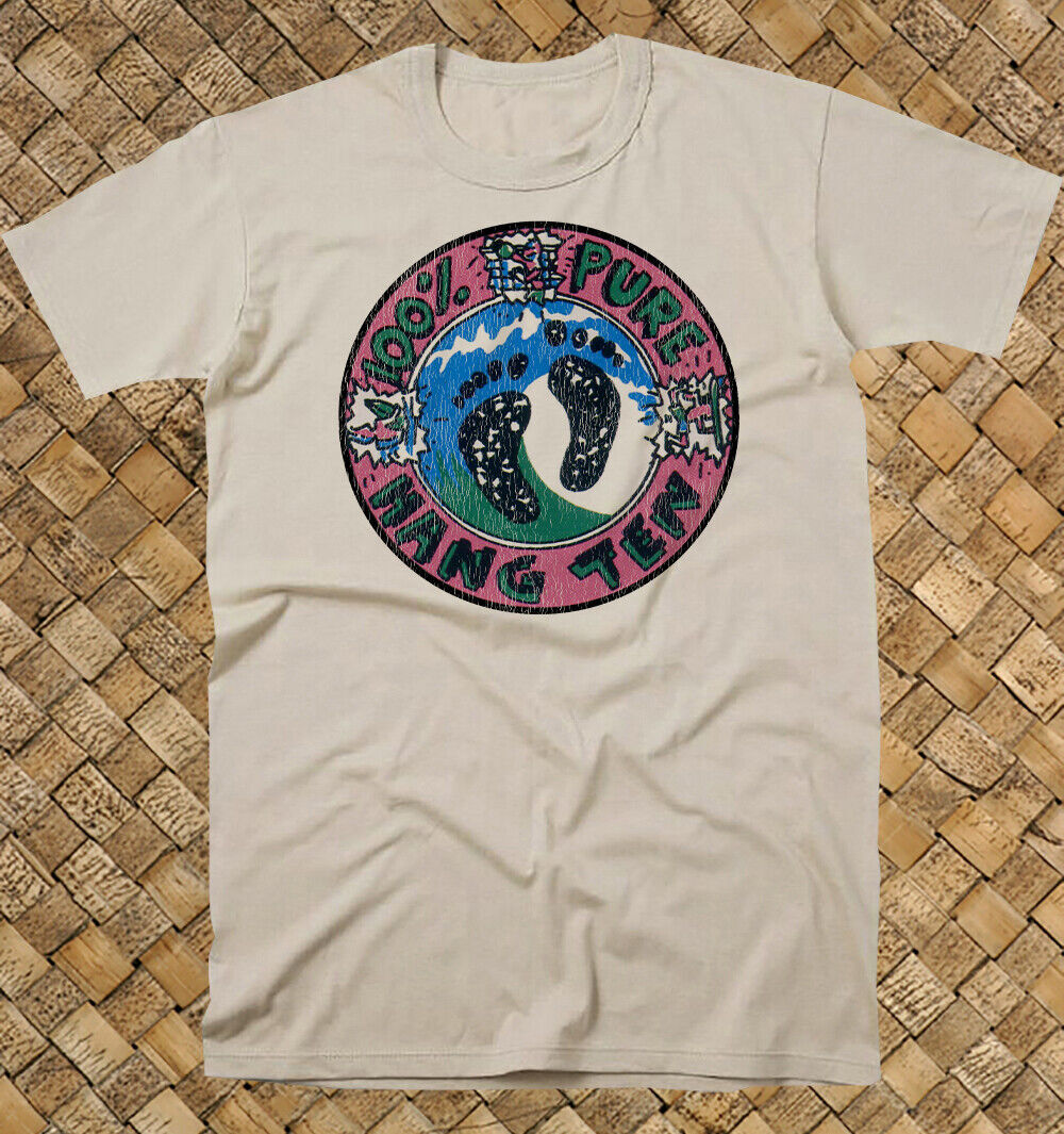 Retro Surf T Shirt 100% Cotton Vtg Art 100% Pure Hang Ten Surfer Surfing gallery