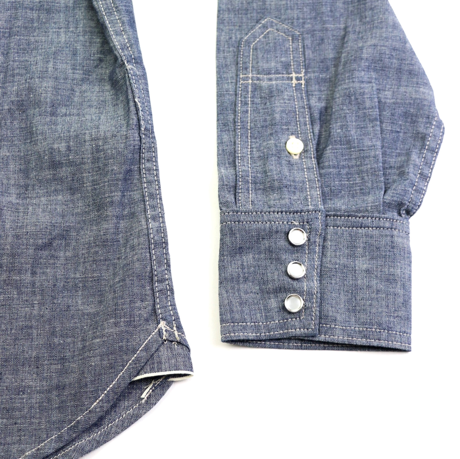 Lee 101 '50s Western Shirt Men's Sizes Kaihara Japanese Selvedge Denim 7 oz. Dry gallery