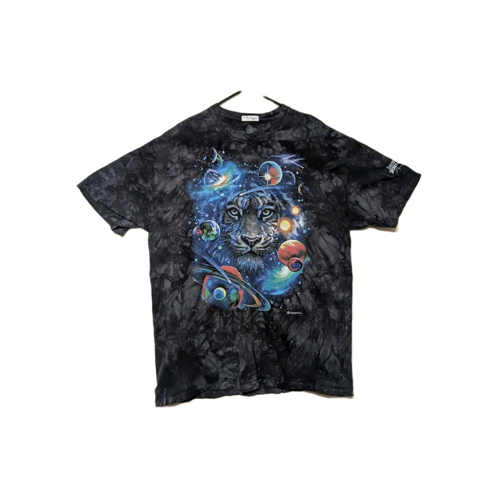 The Mountain Mens T-shirt Black "White Tiger Cosmo" Defect New Logo 2XL #6675 gallery