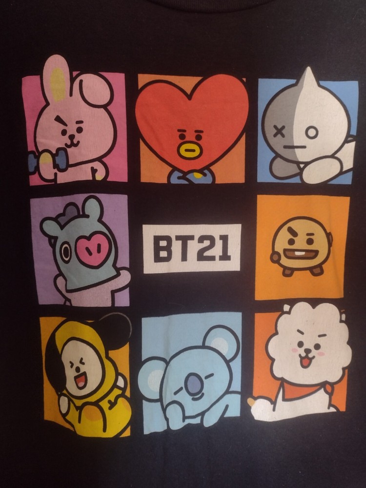 BT21 T Shirt Large Black