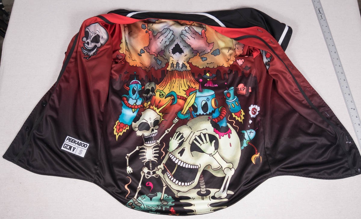 Peekaboo Gen V Reversible Baseball Jersey Small Limited Edition Rave Dubstep gallery