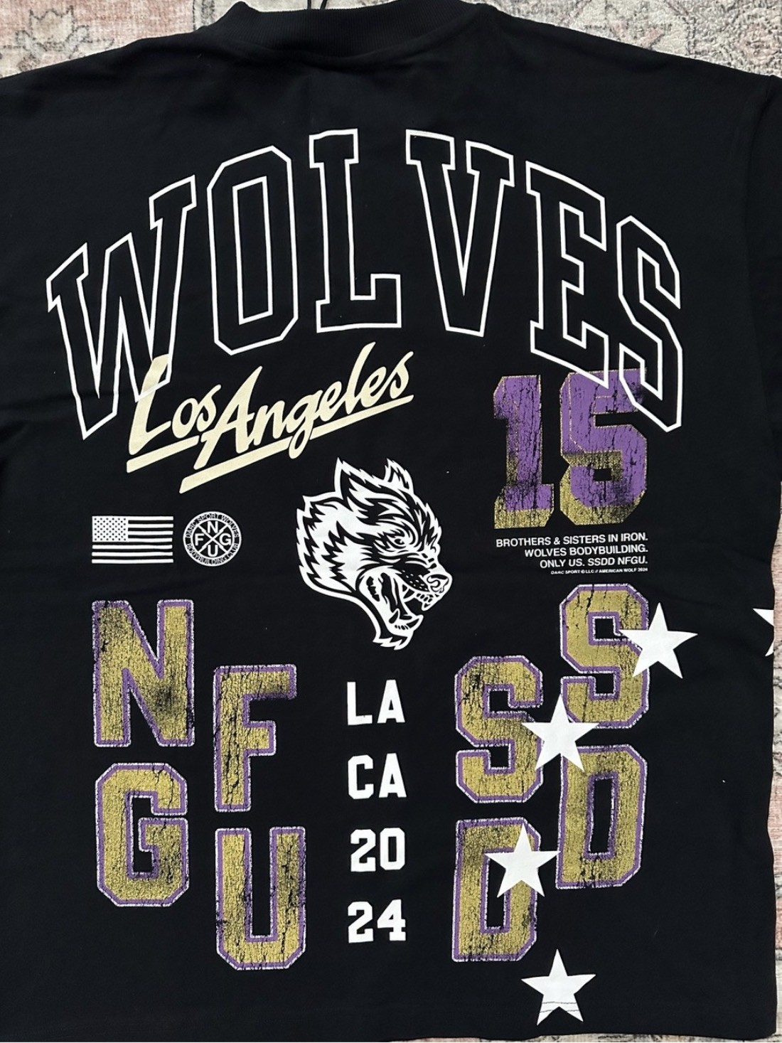 LA x Darc Sport Wolves Los Angeles Lakers Mens Black Premium Tee M /2000 gallery