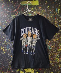 Brigham Young Cougars Basketball Skeletons Flaming Skulls Bring the Heat Men M