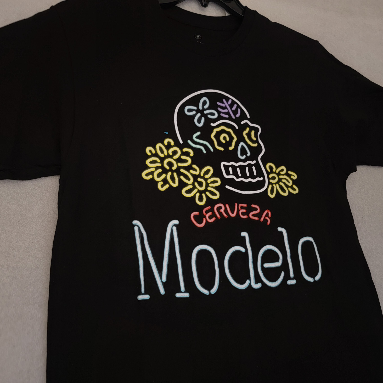 MODELO SHIRT Mens EXTRA LARGE XL BLACK CERVEZA BEER CASUAL DRINKING SKULL NWT gallery